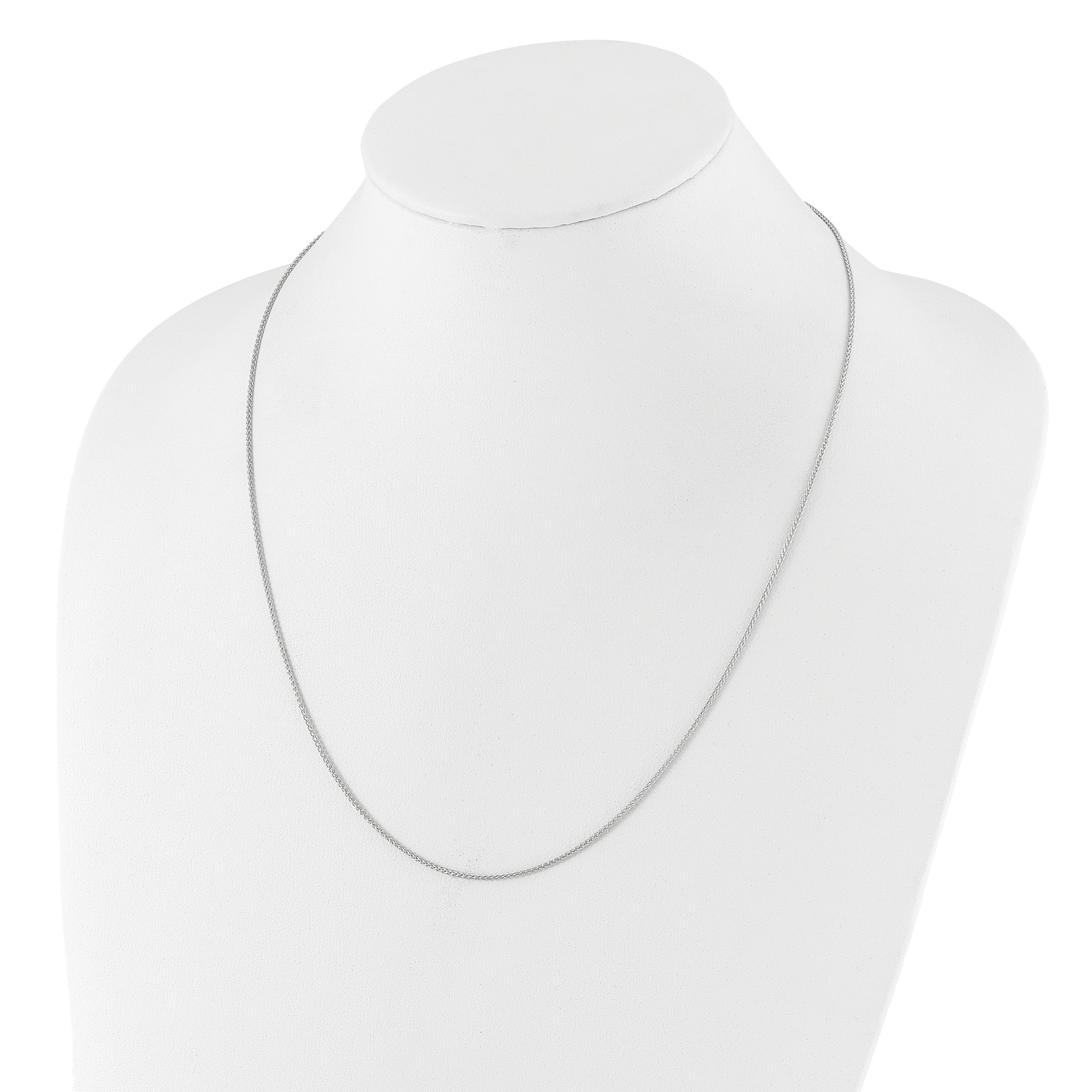 Sterling Silver RH-plated Adjustable 1.3mm Spiga Chain