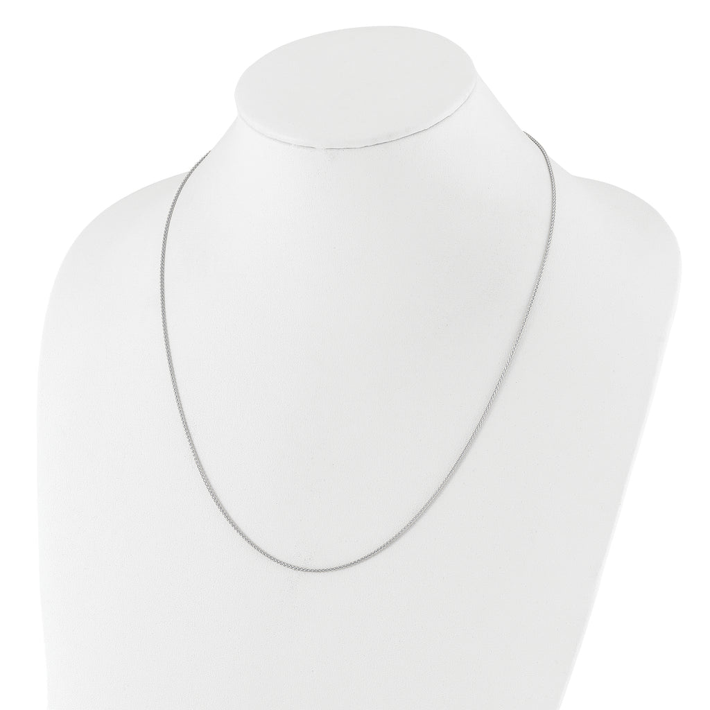 Sterling Silver RH-plated Adjustable 1.3mm Spiga Chain