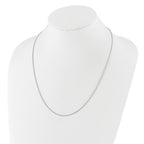 Sterling Silver RH-plated Adjustable 1.3mm Spiga Chain