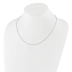 Sterling Silver RH-plated Adjustable 1.2mm D/C Rope Chain
