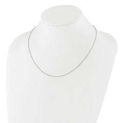 Sterling Silver RH-plated Adjustable 1.2mm D/C Rope Chain