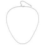 Sterling Silver RH-plated Adjustable 1.2mm D/C Rope Chain