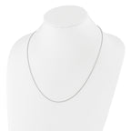 Sterling Silver RH-plated Adjustable 1.2mm D/C Rope Chain