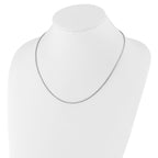 Sterling Silver RH-plated Adjustable 1.6mm Snake Chain