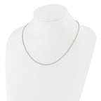 Sterling Silver RH-plated Adjustable 1.6mm Spiga Chain