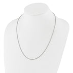 Sterling Silver RH-plated Adjustable 1.6mm Spiga Chain