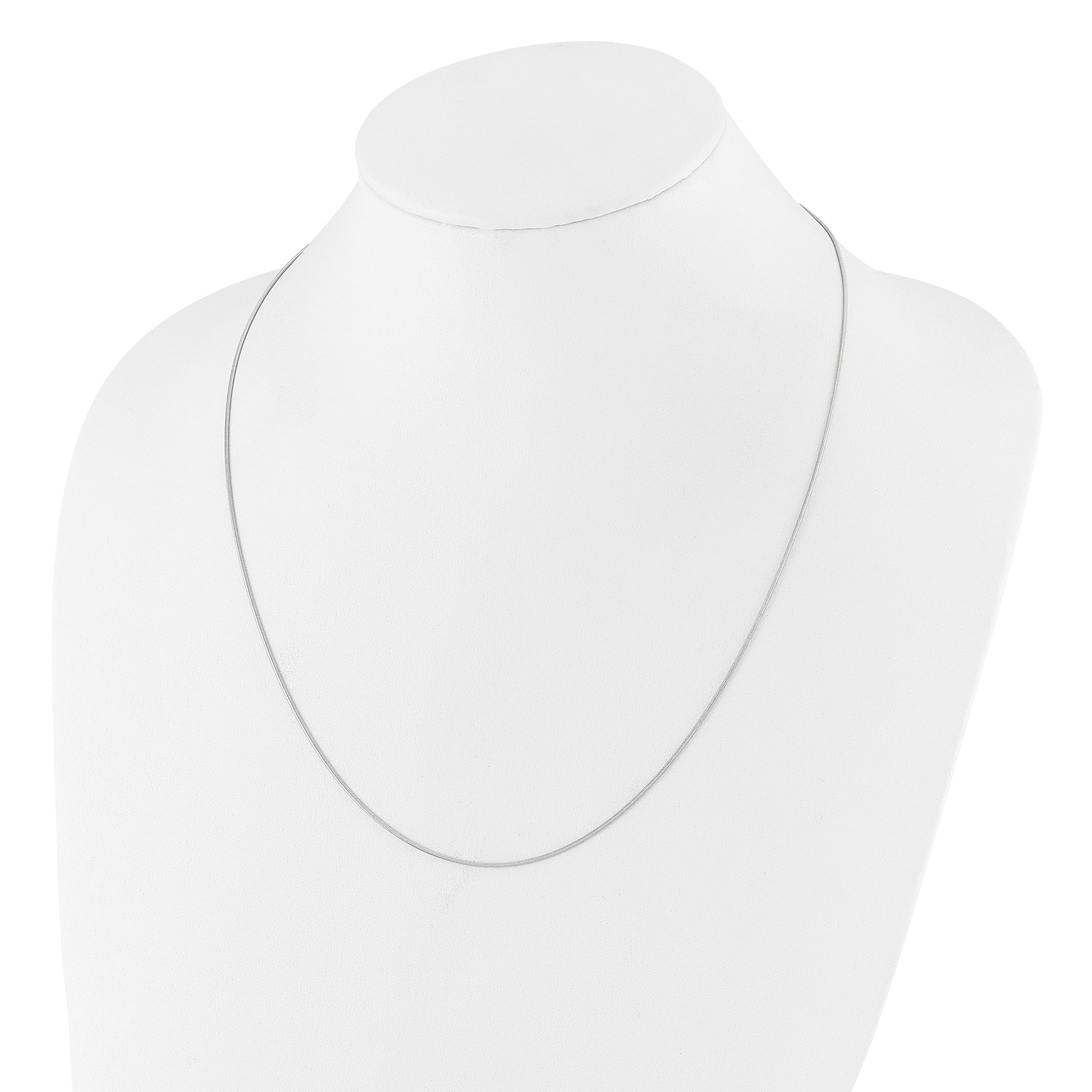Sterling Silver RH-plated Adjustable .95mm Snake Chain