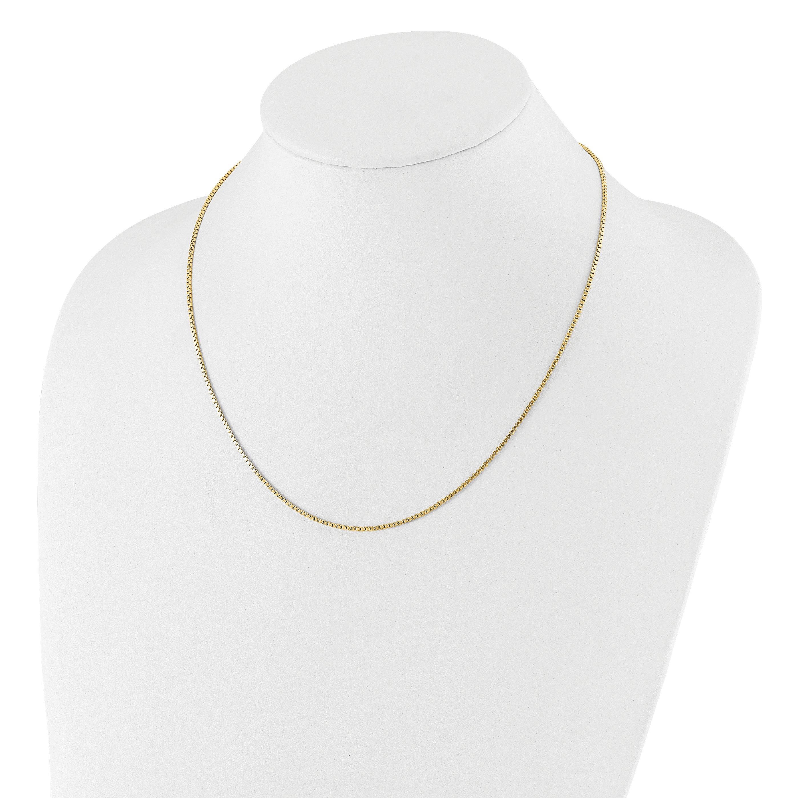 Sterling Silver Gold-plated Adjustable 1.3mm Box Chain