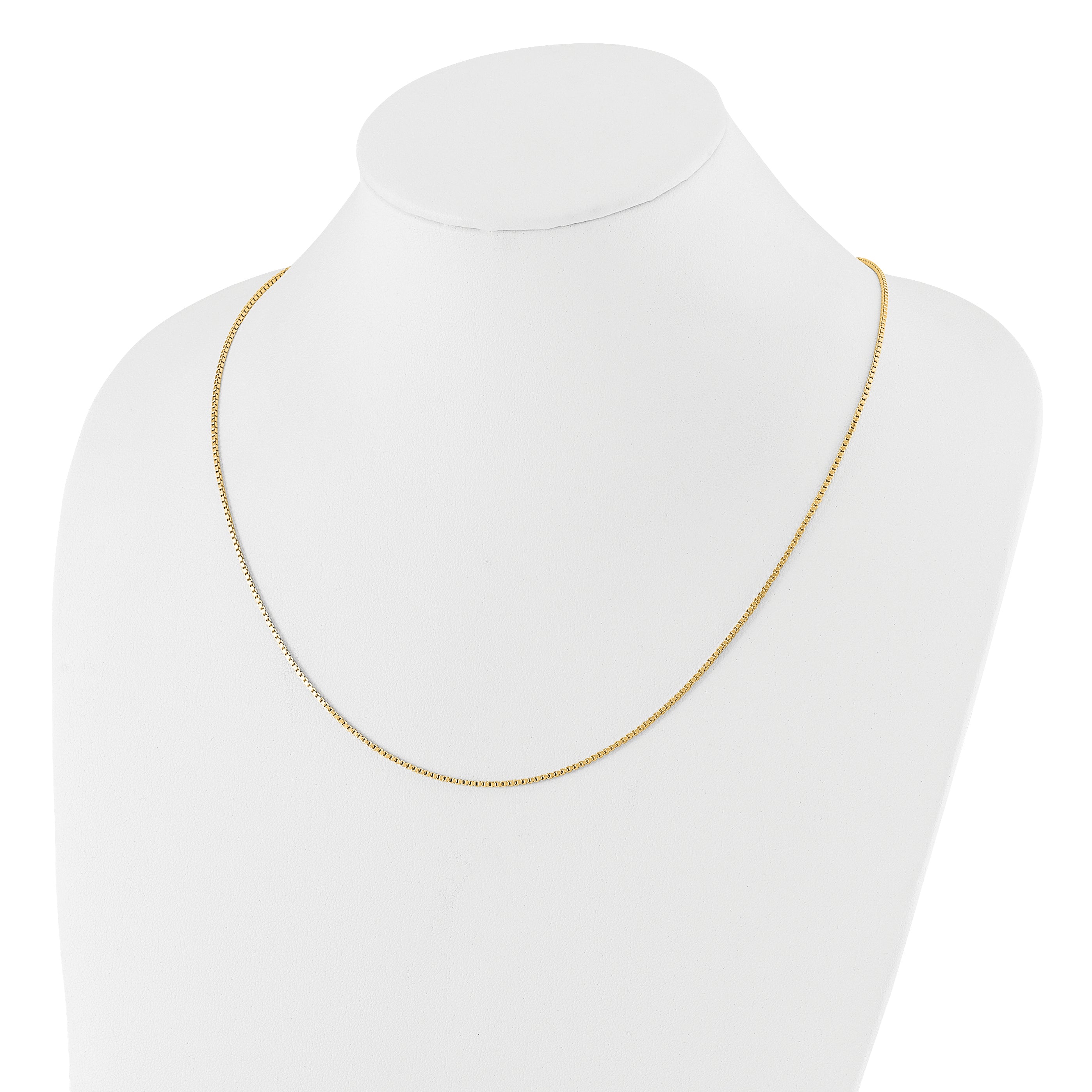 Sterling Silver Gold-plated Adjustable 1.3mm Box Chain