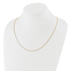 Sterling Silver Gold-plated Adjustable 1.3mm Box Chain