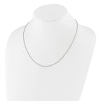 Sterling Silver RH-plated Adjustable 1.35mm Loose Rope Chain