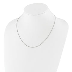 Sterling Silver RH-plated Adjustable 1.35mm Loose Rope Chain