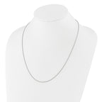 Sterling Silver RH-plated Adjustable 1.35mm Loose Rope Chain