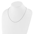 Sterling Silver RH-plated Adjustable 1.55mm Loose Rope Chain