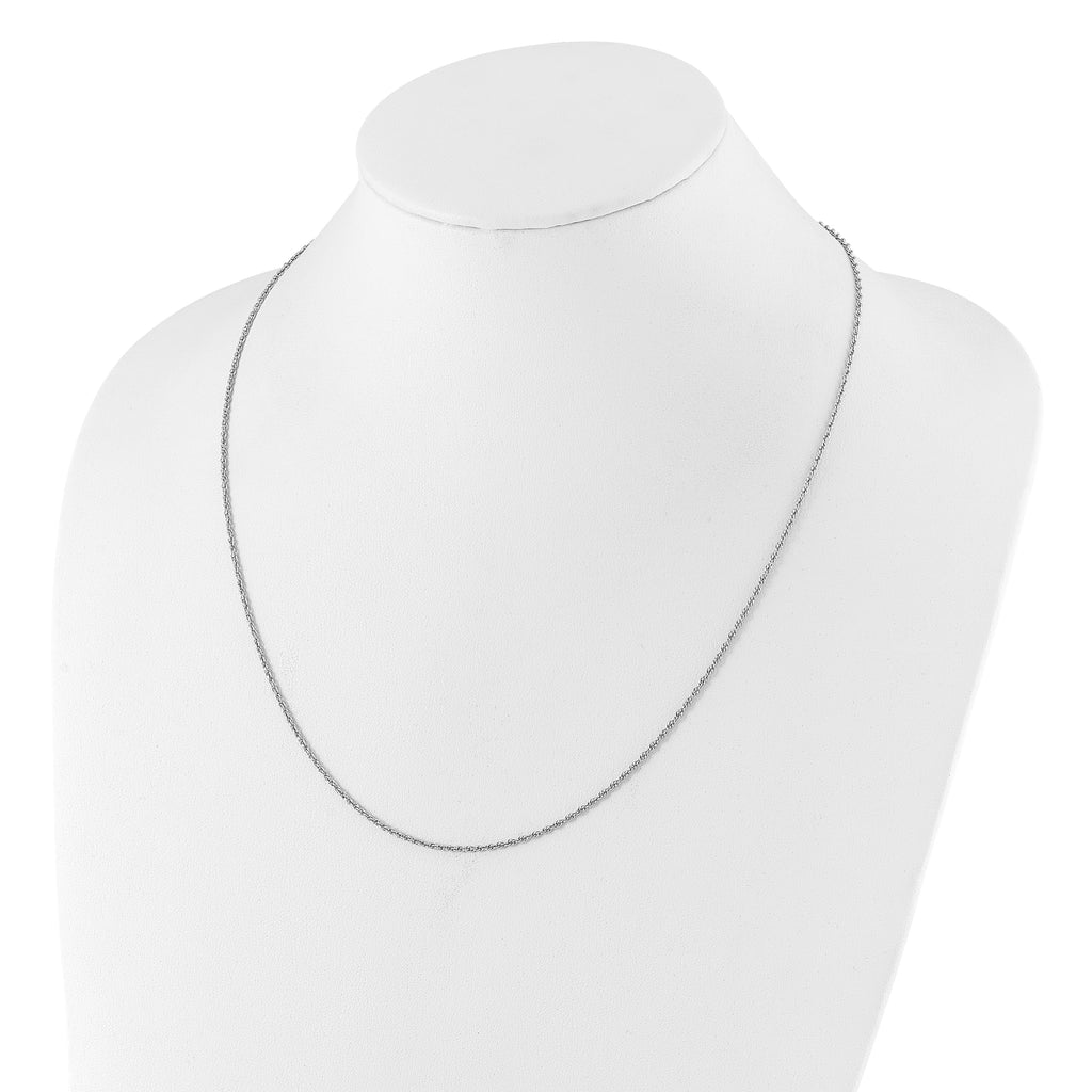 Sterling Silver RH-plated Adjustable 1.55mm Loose Rope Chain