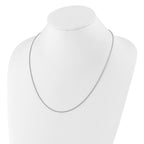 Sterling Silver RH-plated Adjustable 1.55mm Loose Rope Chain