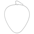 Sterling Silver RH-plt Adjustable 1.45mm D/C Square Spiga Chain