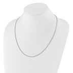 Sterling Silver RH-plt Adjustable 1.45mm D/C Square Spiga Chain