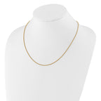 Sterling Silver Gold-plt Adjustable 1.45mm D/C Square Spiga Chain