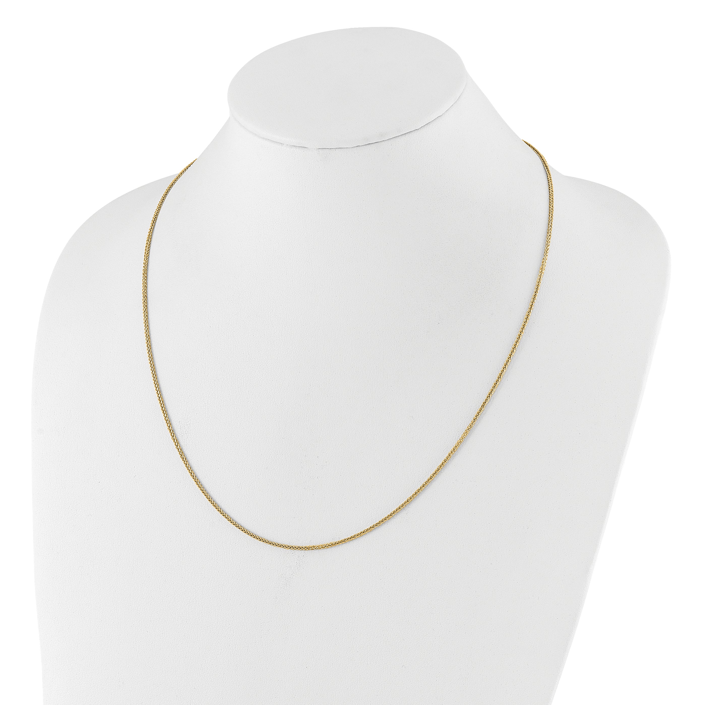 Sterling Silver Gold-plt Adjustable 1.45mm D/C Square Spiga Chain