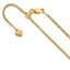 Sterling Silver Gold-plt Adjustable 1.45mm D/C Square Spiga Chain