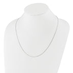 Sterling Silver RH-plt Adjustable 1mm D/C Square Snake Chain