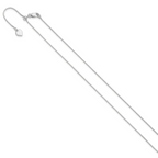 Sterling Silver RH-plated Adjustable .85mm Box Chain