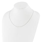 Sterling Silver RH-plated Adjustable .85mm Box Chain