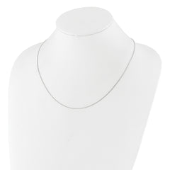 Sterling Silver RH-plated Adjustable .85mm Box Chain