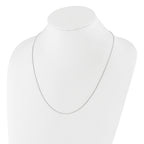 Sterling Silver RH-plated Adjustable .85mm Box Chain