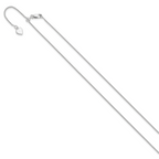Sterling Silver RH-plated Adjustable 1mm Spiga Chain