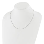 Sterling Silver RH-plated Adjustable 1mm Spiga Chain