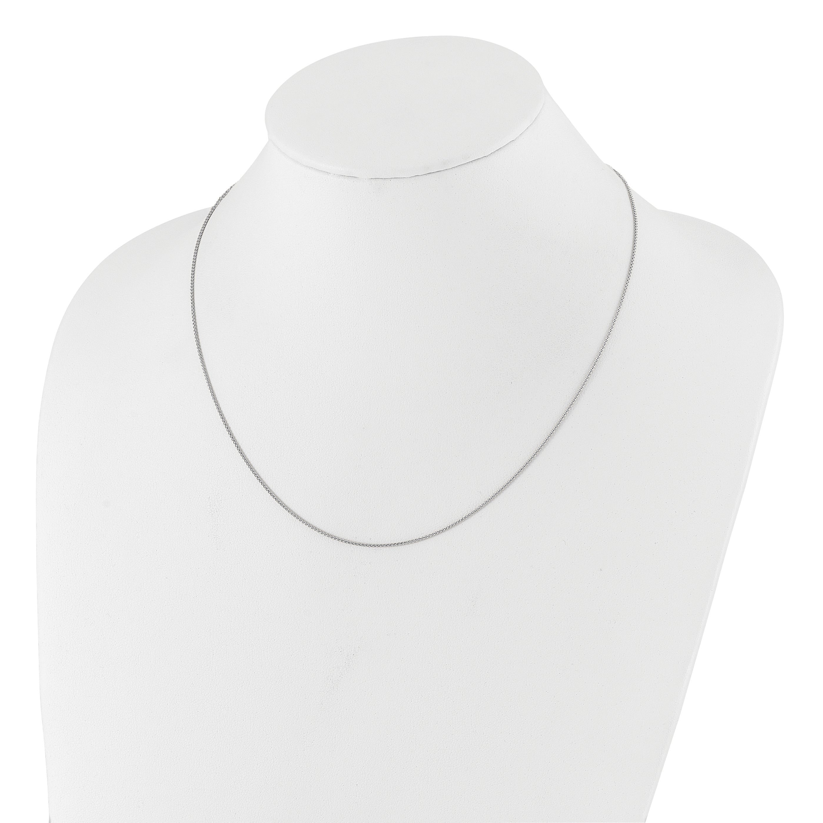 Sterling Silver RH-plated Adjustable 1mm Spiga Chain