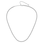Sterling Silver RH-plated Adjustable 2.5mm Wheat Chain