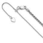 Sterling Silver RH-plated Adjustable 2.5mm Wheat Chain