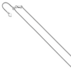 Sterling Silver RH-plated Adjustable 1.4mm Popcorn Chain