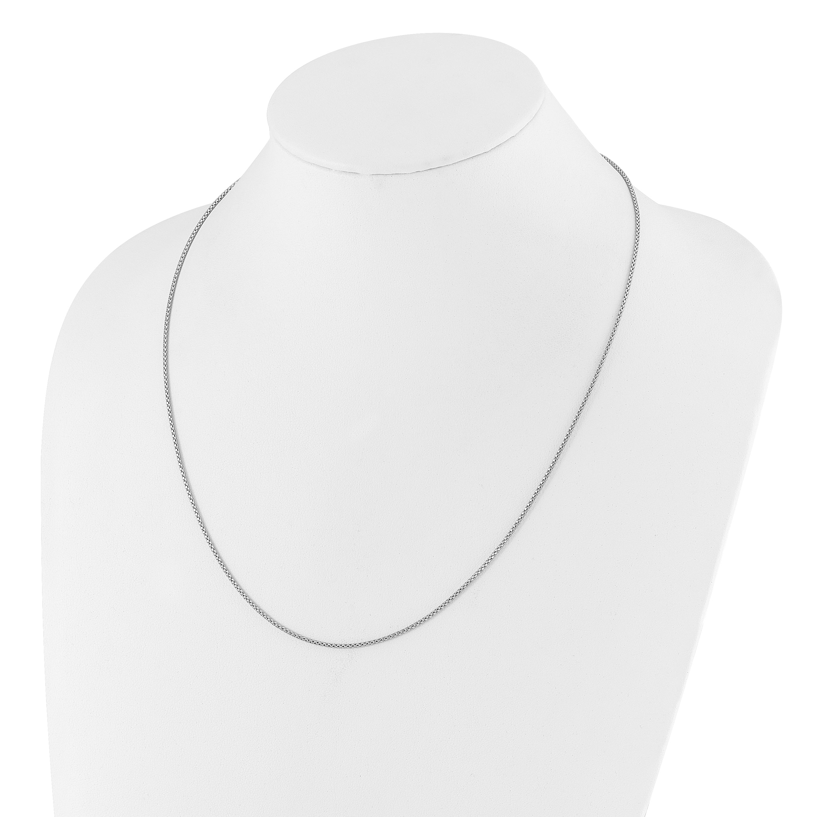 Sterling Silver RH-plated Adjustable 1.4mm Popcorn Chain