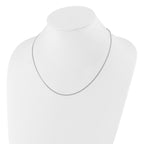 Sterling Silver RH-plated Adjustable 1.4mm Curb Chain