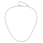 Sterling Silver RH-plated Adjustable 1.4mm Curb Chain