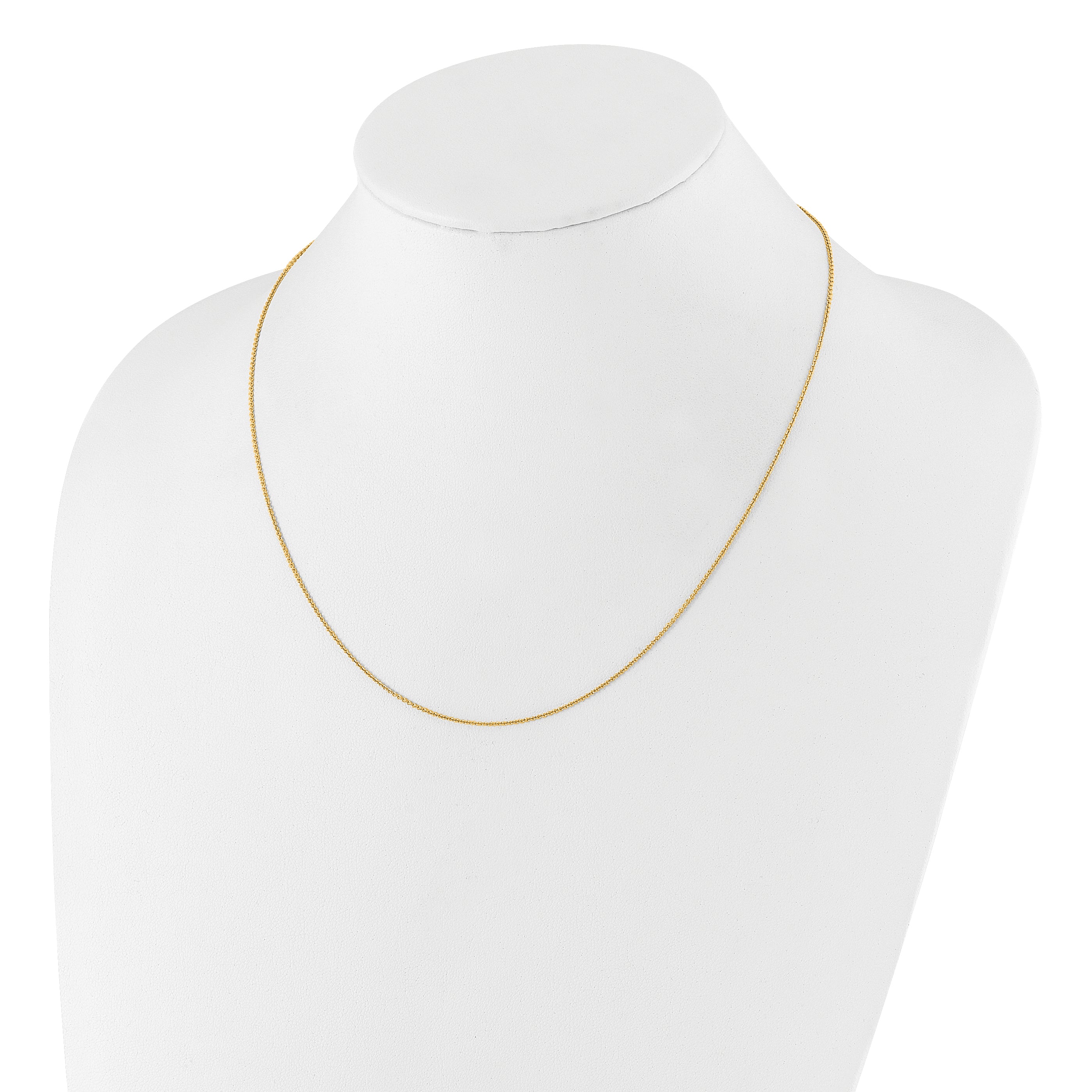 Sterling Silver Gold-plated Adjustable .95mm Rolo Chain