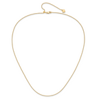 Sterling Silver Gold-plated Adjustable .95mm Rolo Chain