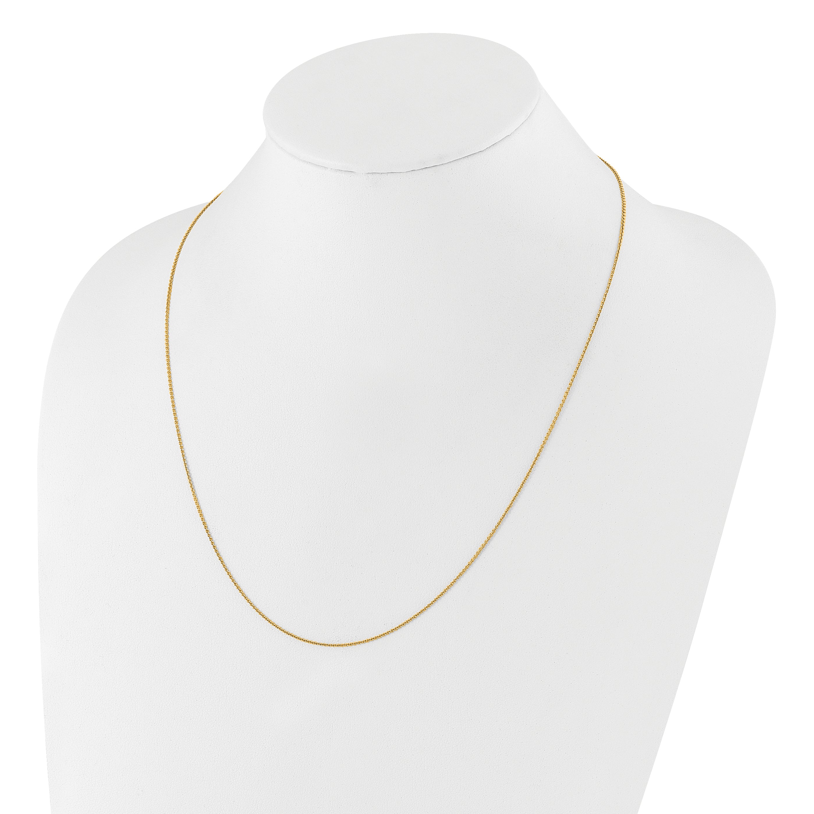 Sterling Silver Gold-plated Adjustable .95mm Rolo Chain