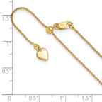 Sterling Silver Gold-plated Adjustable .95mm Rolo Chain