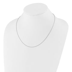 Sterling Silver RH-plated Adjustable .95mm Round Box Chain