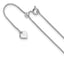 Sterling Silver RH-plated Adjustable .95mm Round Box Chain