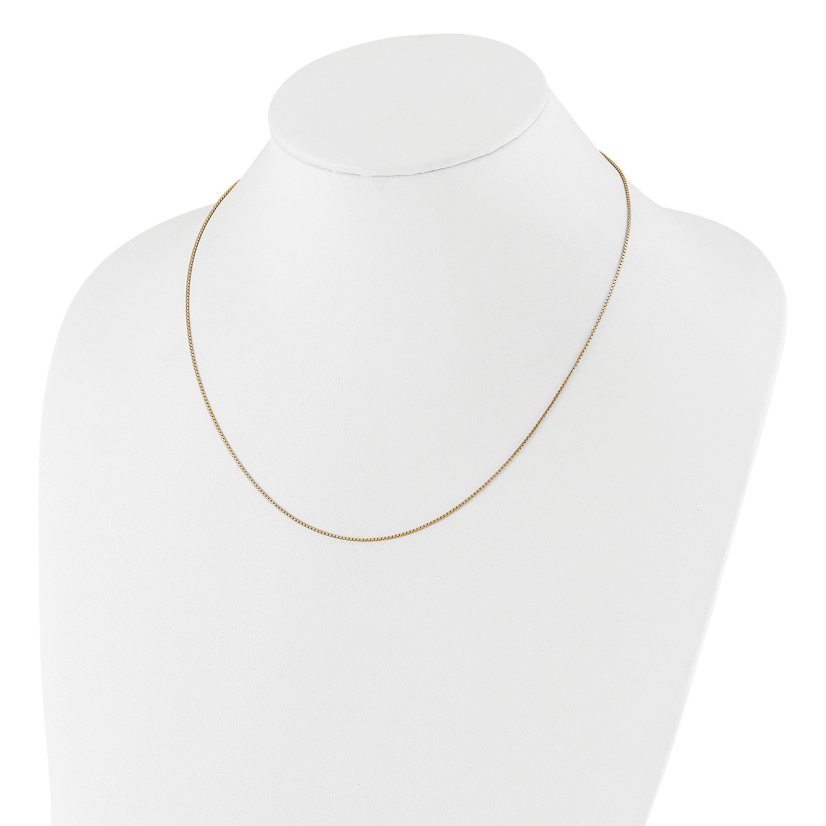 Sterling Silver Gold-plated Adjustable .95mm Round Box Chain