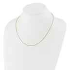 Sterling Silver Gold-plated Adjustable .95mm Round Box Chain