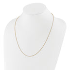 Sterling Silver Gold-plated Adjustable .95mm Round Box Chain