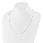 Sterling Silver RH-plated Adjustable .95mm Singapore Chain