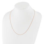 Sterling Silver Rose Gold-plated Adjustable .85mm Box Chain